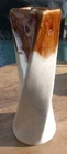 Vintage MCM McCoy Floraline #542 6.25in. Twist Vase White Brown