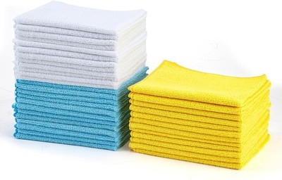 Amazon Basics Microfiber Cloths 16''x12'' | Lint Free 24 36 48 144 Pack