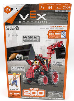 HEXBUG Vex Robotics Construction Kit Machinery Backhoe 8+ Diff 2 Over 200 Pieces