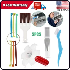 5PCS Air Conditioner Fin Cleaner Set Fin Comb Condenser Straightener Clean Brush