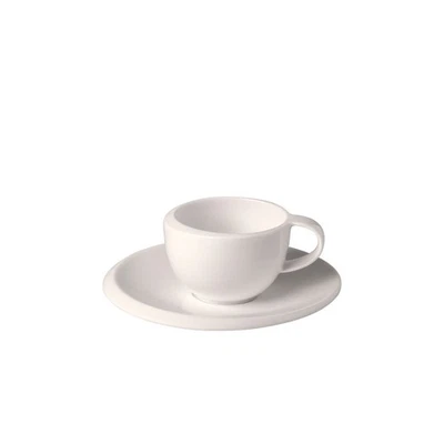 Villeroy & Boch Newmoon Tasse Café Espresso 50ml avec Soucoupe 13cm Blanc Ss - Photo 1/4