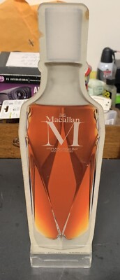 Rare Macallan Whiskey Store Display Advertising Piece 1824 M Highland 15'' x 4''