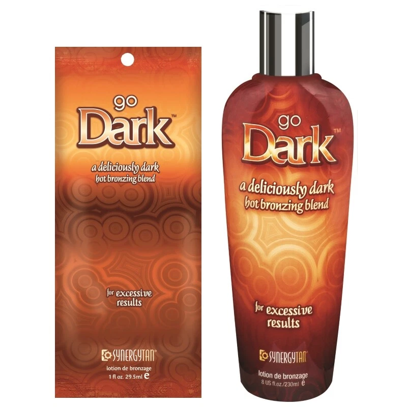 Synergy Tan Go Dark hot tingle sunbed tanning lotion cream bottle or sachet