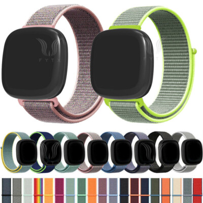 Für Fitbit Versa 4 Versa 3 Sense 2 Sense Gewebte Nylon Schleife Sport Armband