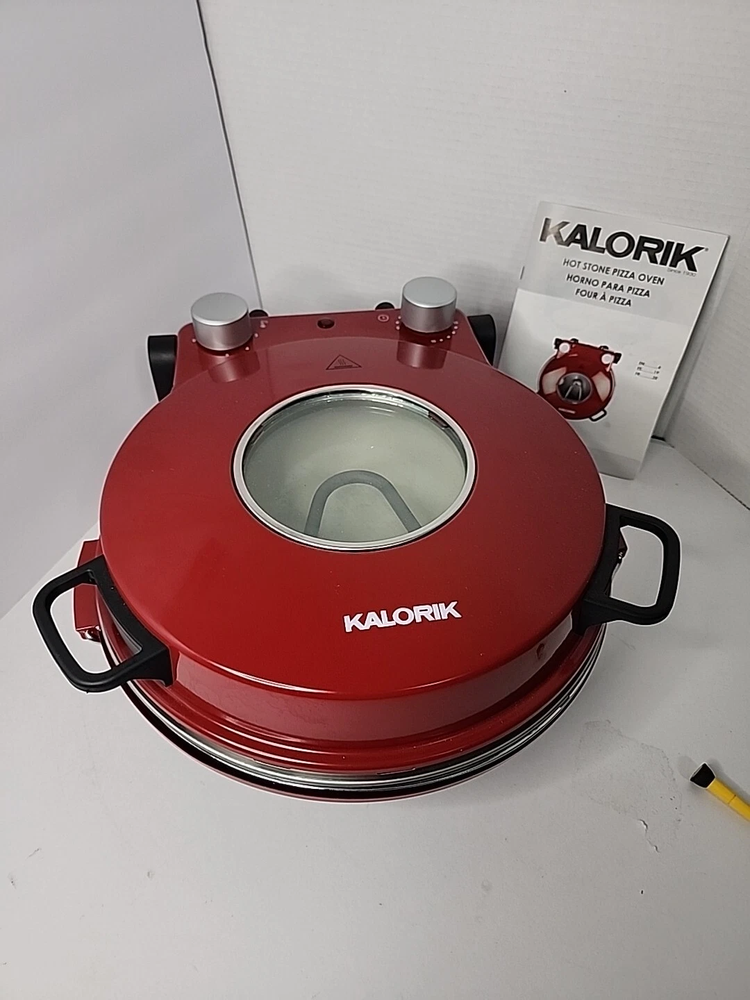 Kalorik Hot Stone Pizza PZM43618 Red Electric 12” Round Handled Indoor Oven
Opens in a new window or