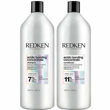 Redken Acidic Bonding Concentrate Shampoo & Conditioner Bundle for Damaged Ha...
