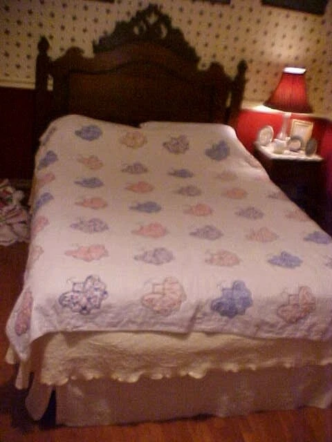 COLCHA APLICADA HECHA A MANO; MARIPOSAS, MARIPOSAS, AÑOS 30 Foto 3 de 4