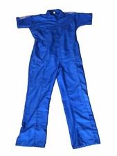 Para Suit Mens JumpSuit Overalls 30  Inseam Blue Striped Y2K Mechanic Coveralls