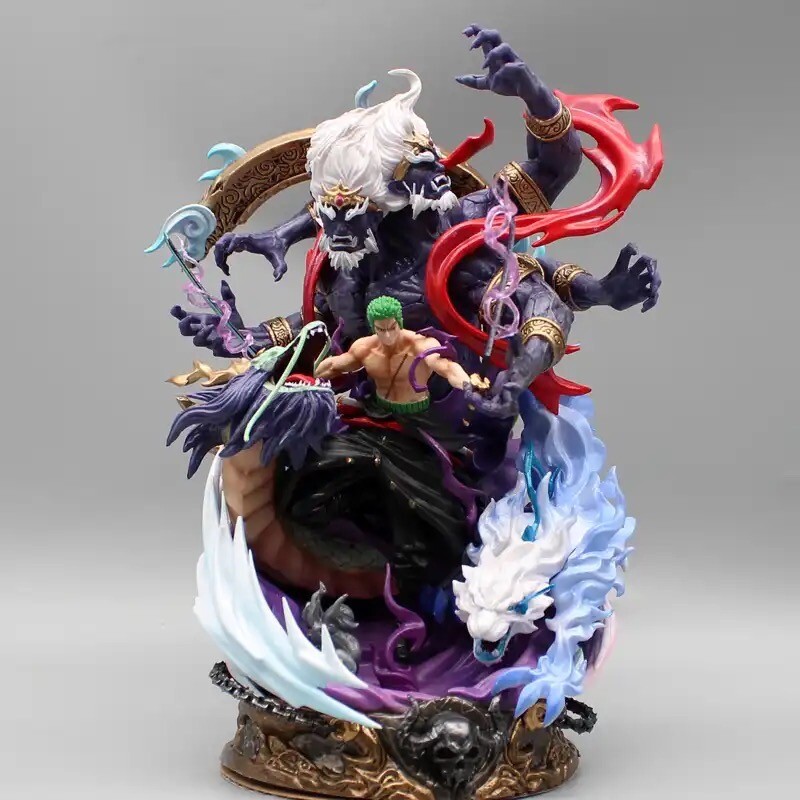 Action Figure One Piece Roronoa Zoro 21.5cm Statua Da Collezione Anime Manga