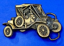 Ford Model T Classic Automobile Car Collector Cutout Brass Tone Belt Buckle