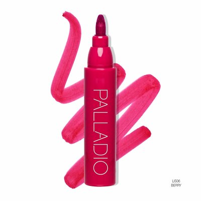 Palladio Lip Stain, Hydrating and Waterproof Formula, Matte Color Look