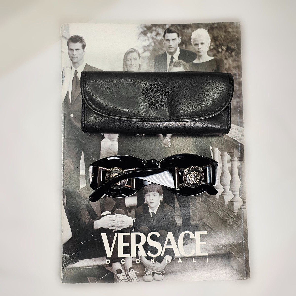 Gianni Versace Sunglasses 1996 Vintage Black MOD 424/S COL 852