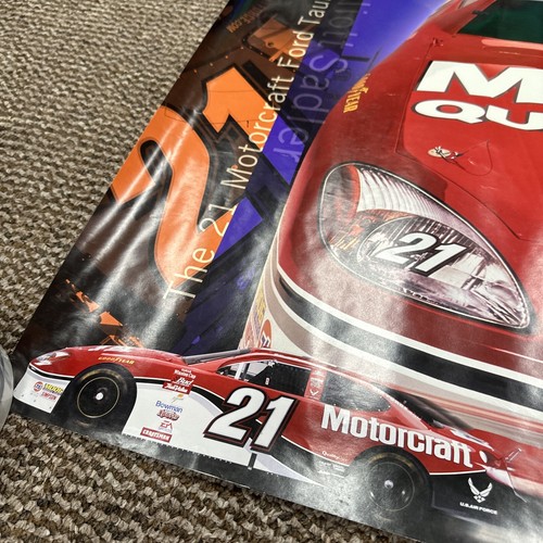 Elliott Sadler 21 Motorcraft Ford Taurus Nascar Racing Poster Air Force - Picture 2 of 17