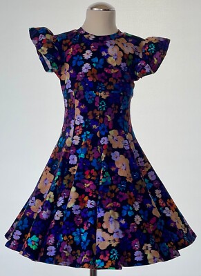 Sommerkleid Einschulung Gr 134 Mädchen schwarz Flore leger Handmade NEU MIAMO  
