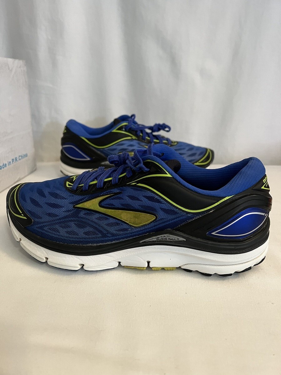 Brooks Transcend Men's Size Running Shoes Blue Lime Sneakers