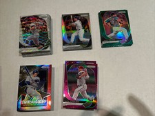 2020 PRIZM BASEBALL HOLO LOT,  SILVER,  RWB, WHITE WAVE, GREEN, PURPLE 111 CARDS