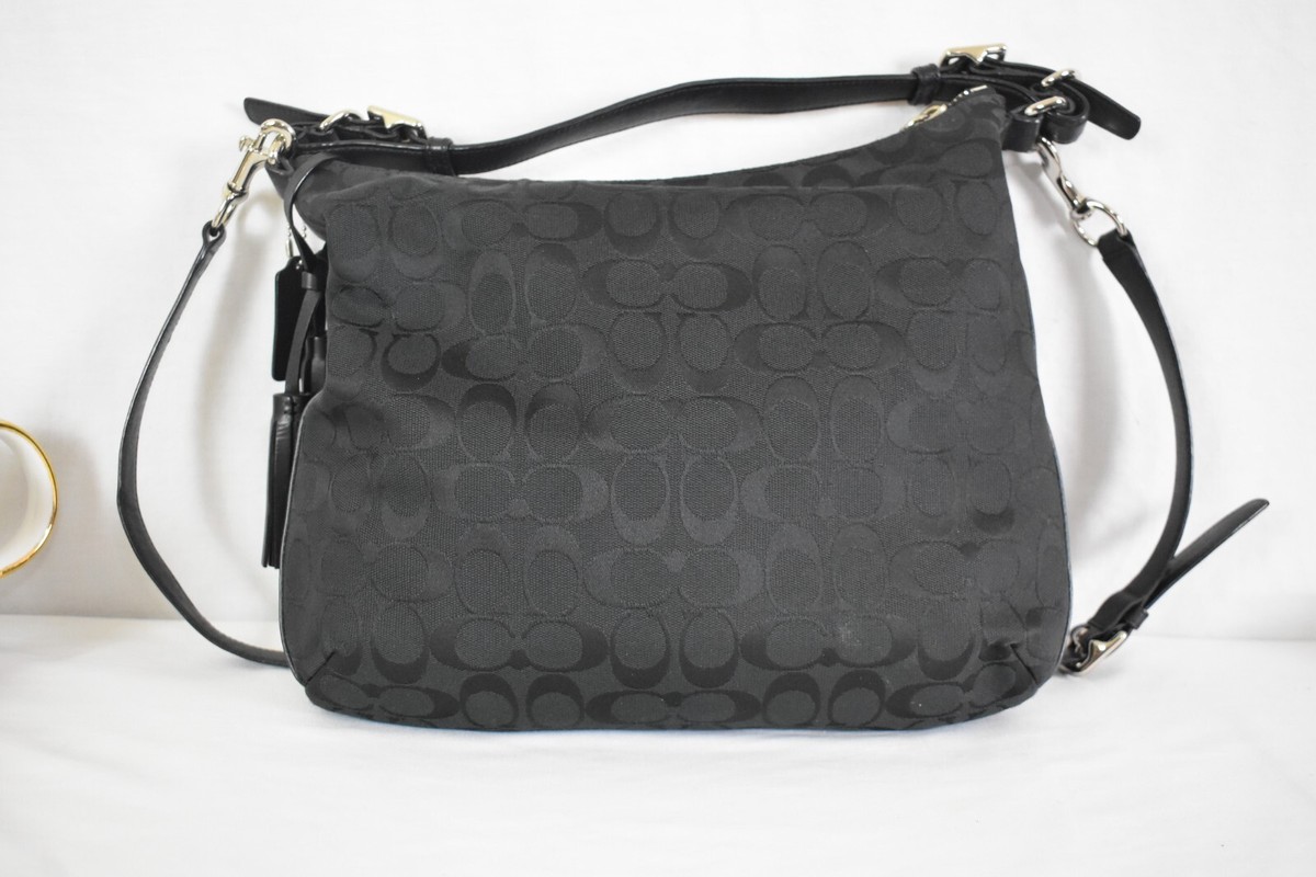 Coach Signature C Maroon Leather Hobo Purse Handbag 25372 Tote | eBay