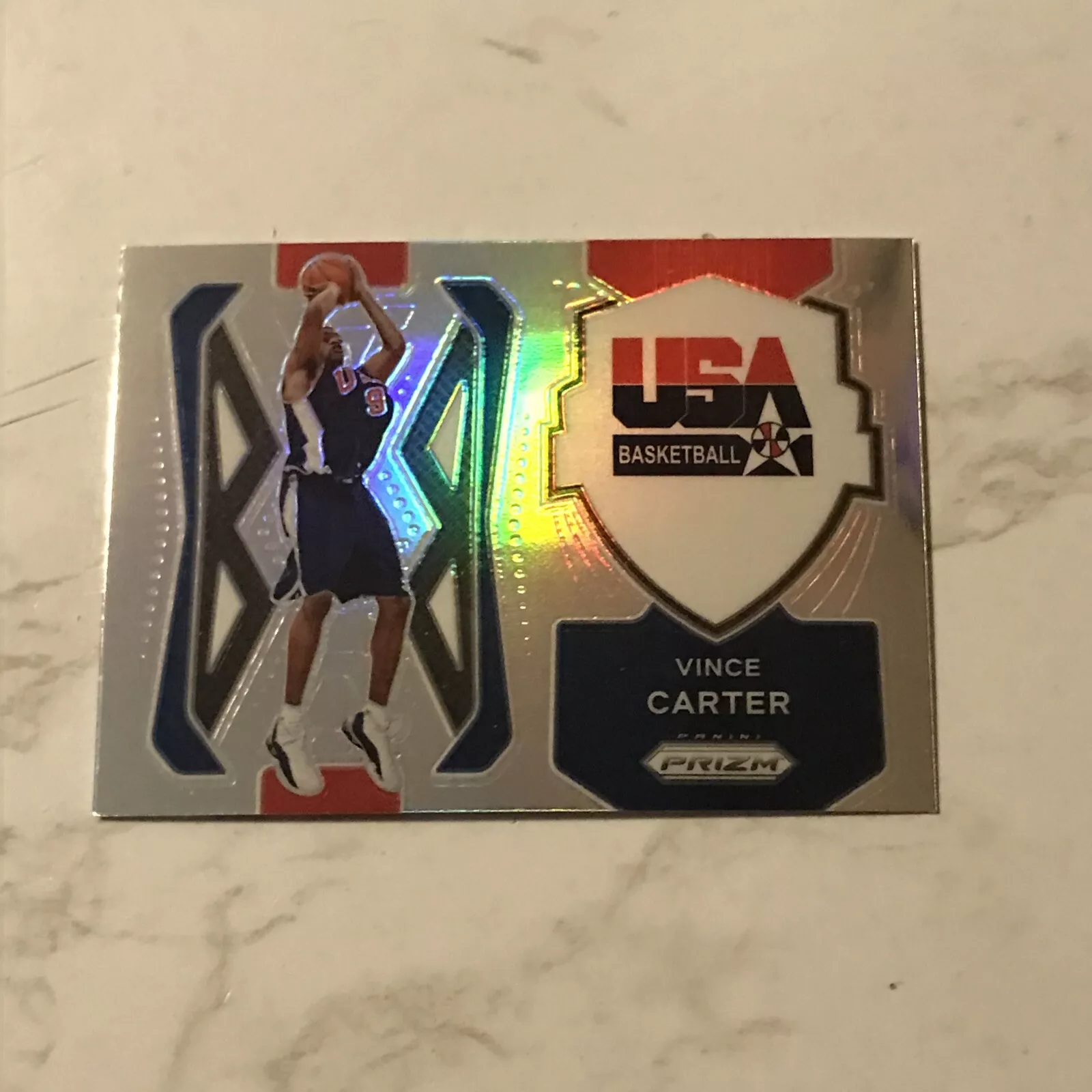 2021-22 Prizm Basketball USA Basketball Vince Carter Silver Prizm Insert  SP #6