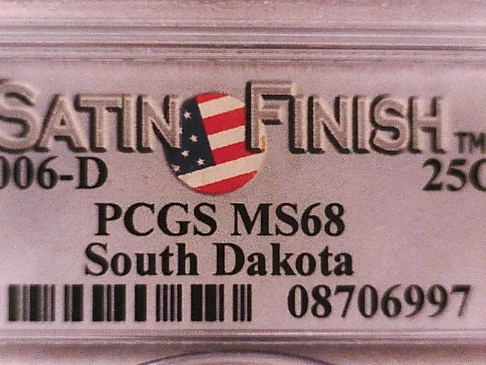 2006 D Washington State Quarter PCGS MS 68 South Dakota Satin Finish 08706997 - Image 3 of 3