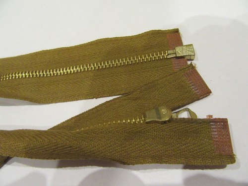TALON 24" BROWN / BRASS OPEN ENDED ZIP - Picture 2 of 3