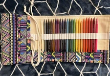 Arteza Woodless Watercolor Pencils (24 Pencils) with Canvas Pencil Organizer