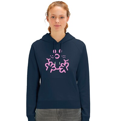 Damen Hoodie - Gesicht Madame. Hoodie Farbe Marineblau