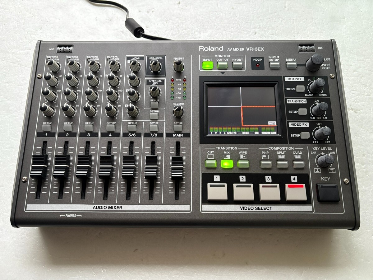 Roland VR-3EX All-in-one AV Mixer Video Switcher with Power