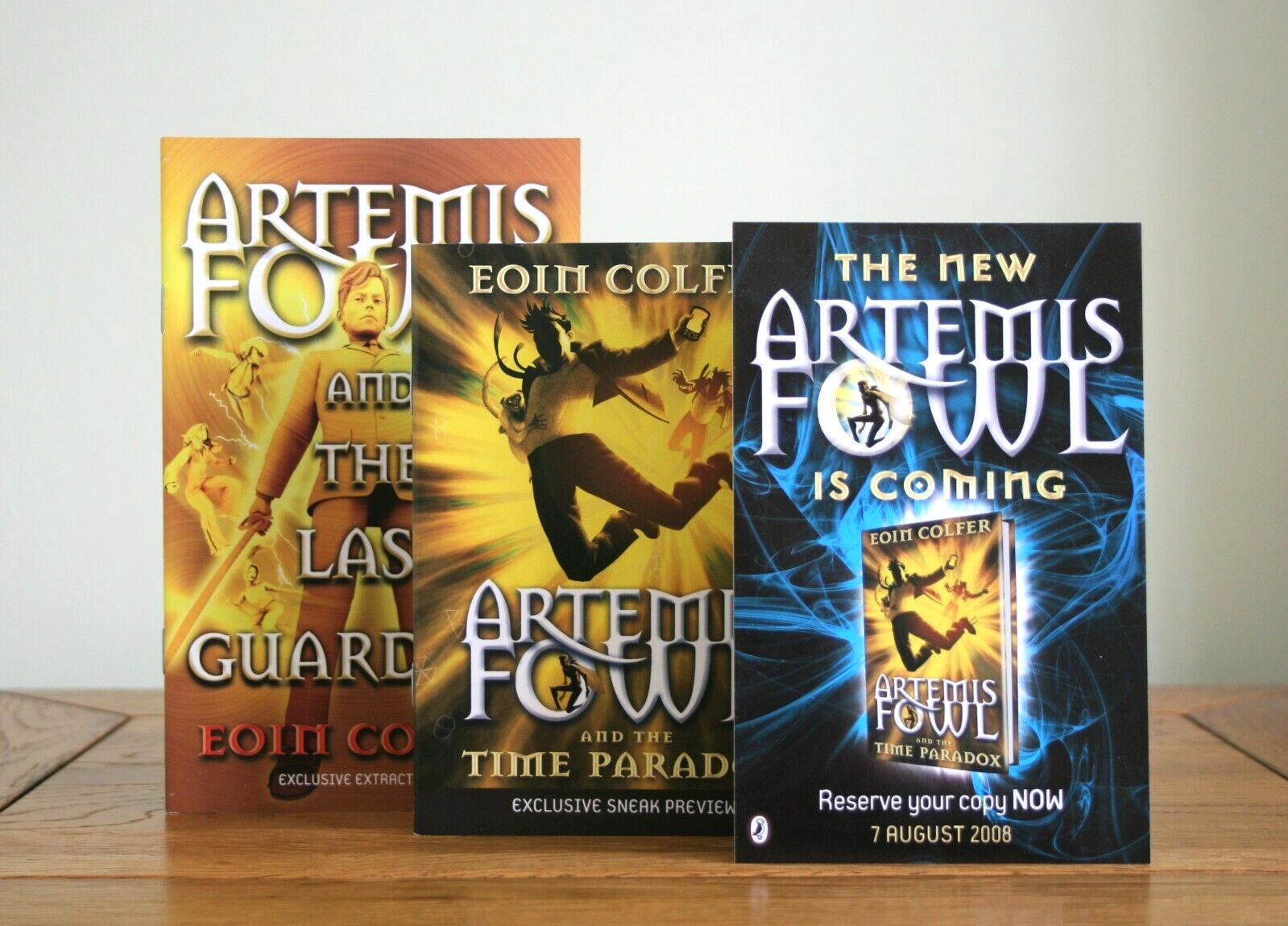 Artemis Fowl and the Time Paradox Promotional Sampler/Postcards Eoin Colfer New