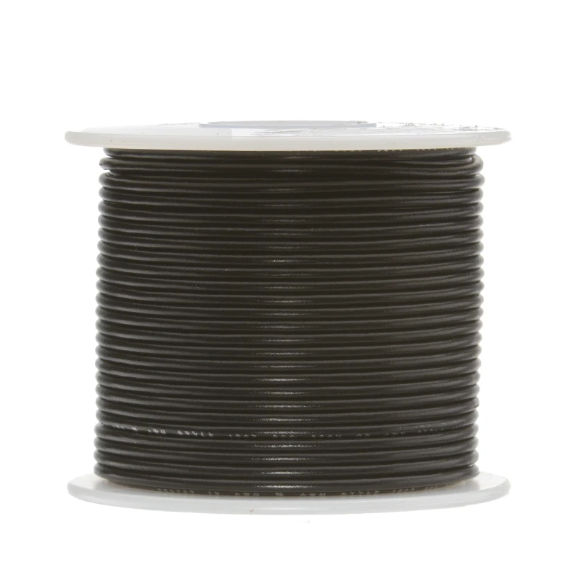 REMINGTON INDUSTRIES 18 AWG Gauge Solid Hook Up Wire Black 100 ft 0.0403" UL1007 300 Volts
