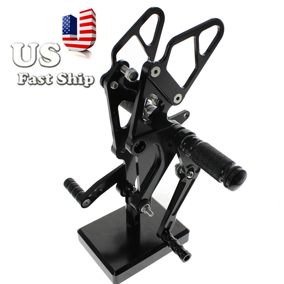 Juegos de estriberas traseras reposapiés para CBR600RR 2003 2004 2005 2006 CBR1000RR 2007 EE. UU. Foto 3 de 4