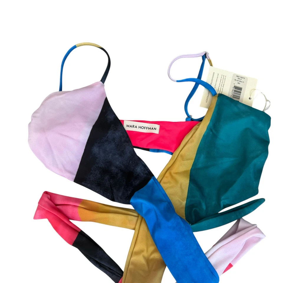 Traje de baño bikini con tirantes multicolor Mara Hoffman Mila talla mediana Foto 3 de 4
