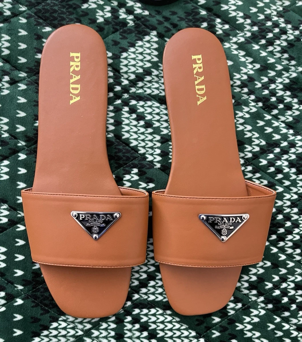 PRADA Leather Upper Slide Sandals for Women for sale | eBay