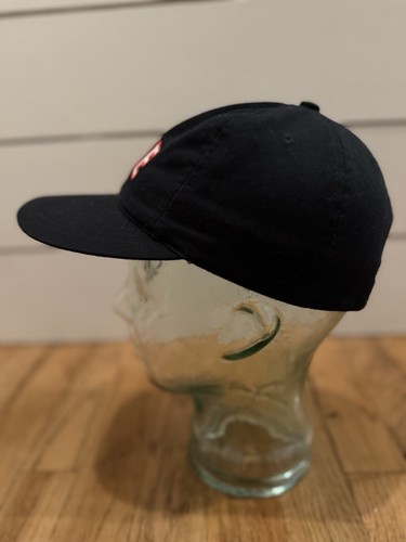 New Vintage 90s Nike Stitched Logo Black Hat Adjustable SnapBack Throwback - Picture 6 of 10
