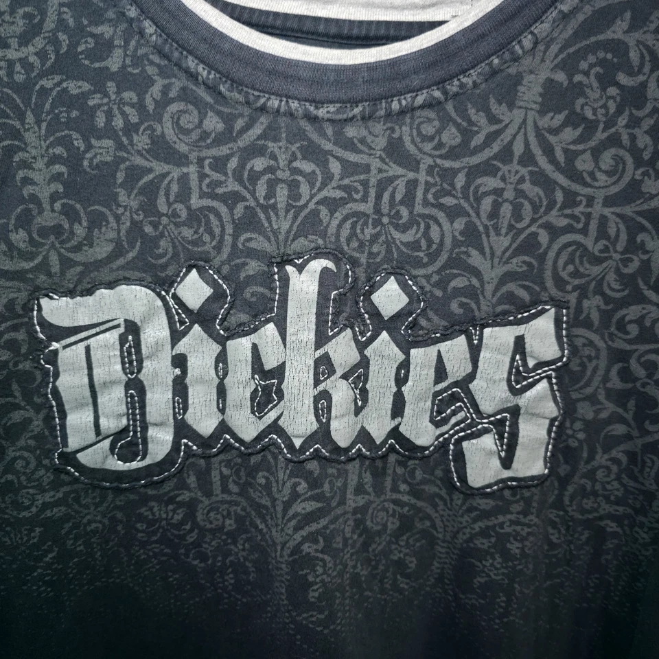CAMISA GRÁFICA MANGA LARGA DICKIES GRIS/NEGRO Y2K Foto 2 de 4