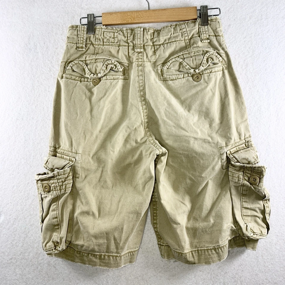 Pantalones cortos cargo gruesos vintage No Boundardies para hombre talla 30 Y2K desgastados preppy Foto 4 de 4