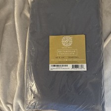 Gee Di Moda Rectangle Tablecloth - 60 x 126" Inch - Charcoal Rectangular Tabl...