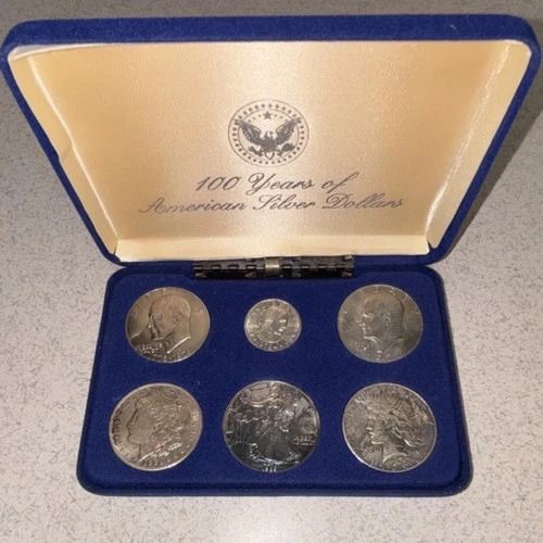 American Historic Society 100 Years Silver Dollars Collection Morgan Peace Eagle
