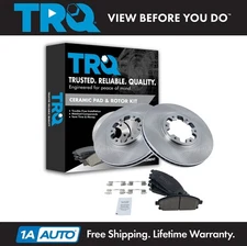 TRQ Ceramic Brake Pad & Rotor Front Kit for Nissan Pathfinder Infiniti QX4