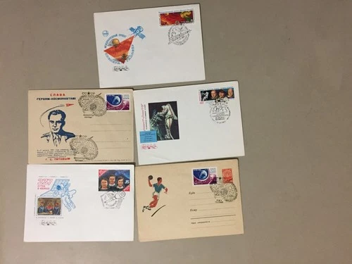 Five Russia SPACE fdc and special cancel