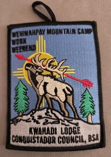 OA Lodge 78 Kwahadi square hanger Patch Conqusitador Council Boy Scout