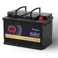 Relistart 12v 70Ah AGM Battery BCI Group 48 Car Battery Automotive Battery