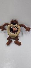 Vintage Talking Warner Bros Looney Tunes Taz Tasmanian Devil Plush Animal 12in