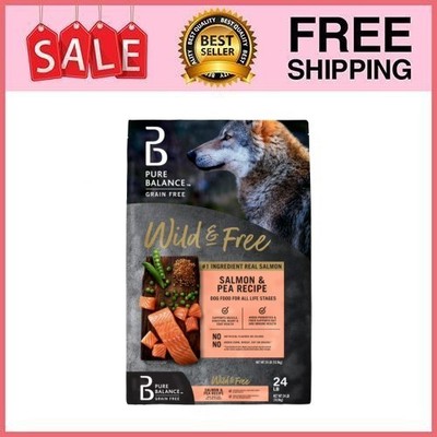 Pure Balance Wild & Free Grain-Free Salmon & Pea Recipe Dry Dog Food, 24 lbs