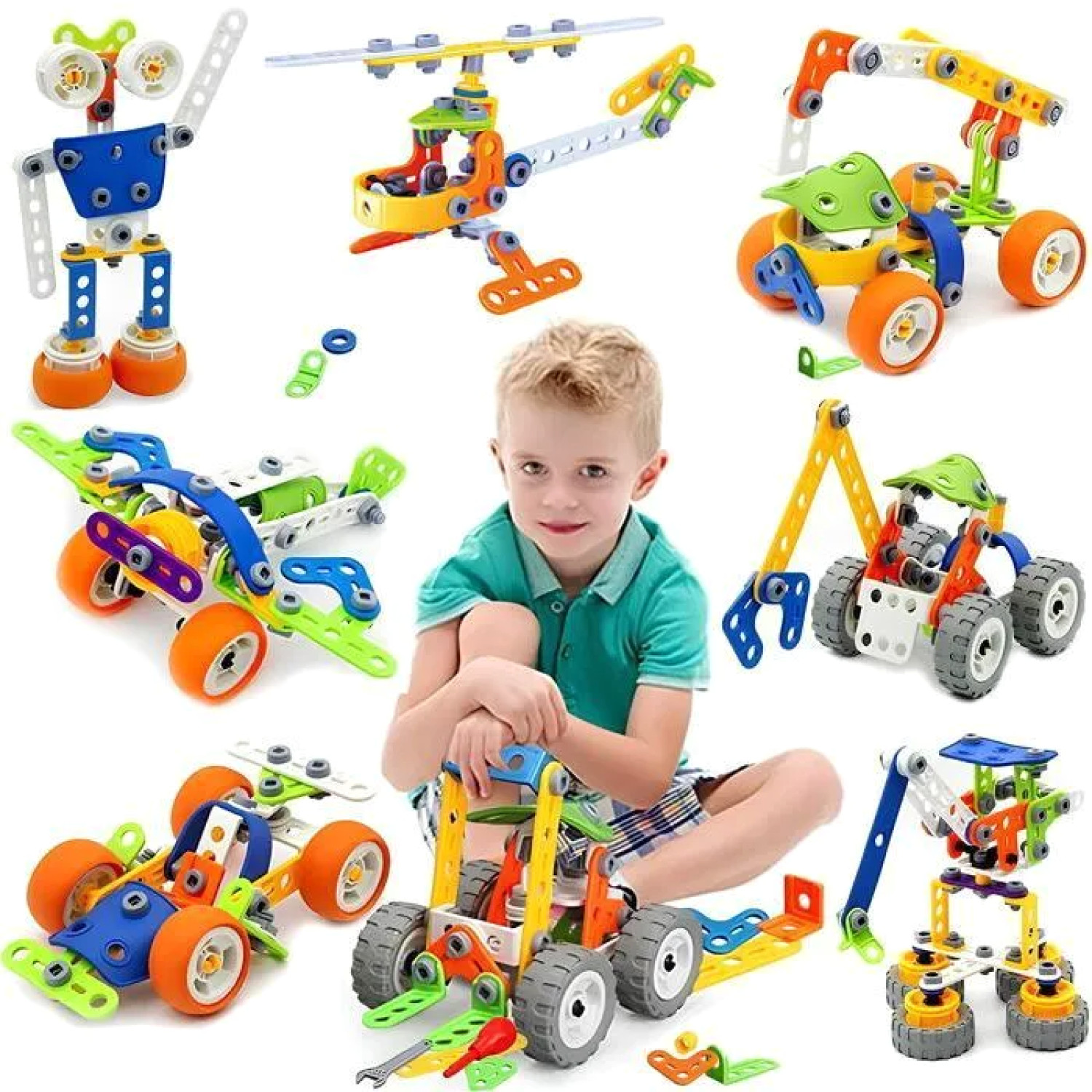 Robot de construction 10-en-1 STEM coffret cadeau idéal de 167 pièces pour anniversaire