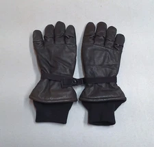 US Military Issue Black Leather Intermediate Cold Wet Weather Gloves Sz 2 Small