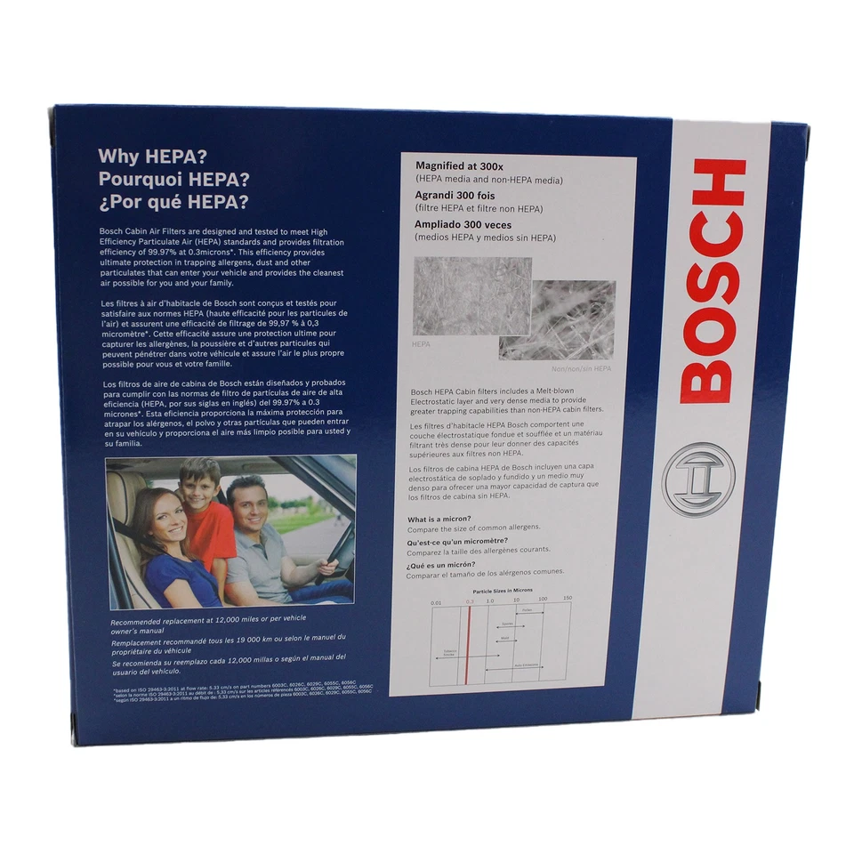 For Audi Q7 Porsche Cayenne VW Touareg Cabin Air Filter Bosch Hepa 6035C - Image 3 of 4