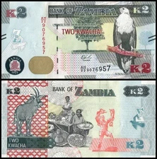 Zambia 2 Kwacha, 2022, P-56a.4, UNC