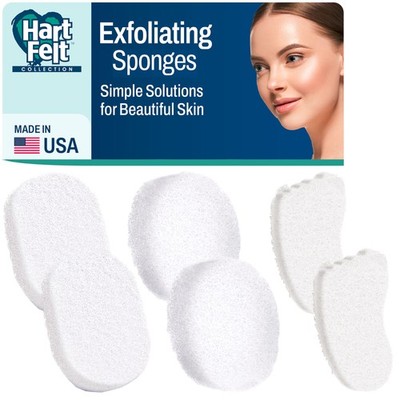 HartFelt Skin Care Sponge Bundle | Facial, Body & Foot Exfoliating Sponges