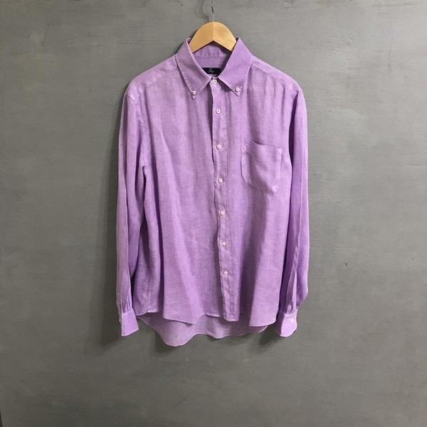 Men Fay Shirt Purple Linen 44 / XXL / 52