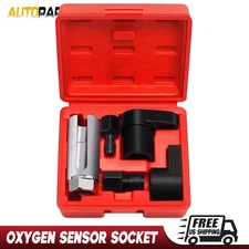 5pcs O2 Oxygen Sensor Socket Wrench Removal Tool 3/8" 1/2" Drive x 7/8" 22mm Set